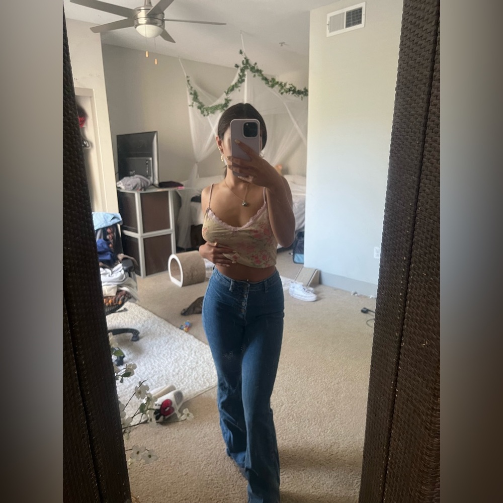 High waisted flare jeans